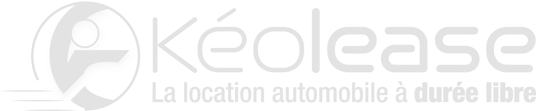 Kéolease logo blanc location moyenne durée véhicules professionnels flotte entreprise LMD