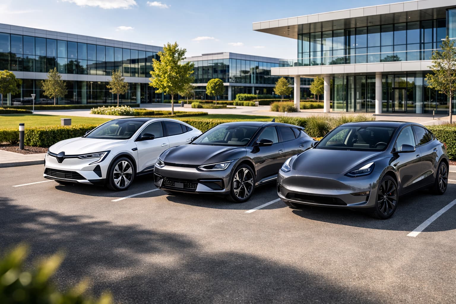 Flotte de véhicules électriques en location moyenne durée pour entreprise — Kéolease